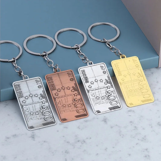 Metal Euro Style Luck Wealth Keychain Originality Pendant Personalization Keyring Car Moto Backpack Key Chain Ring Gift