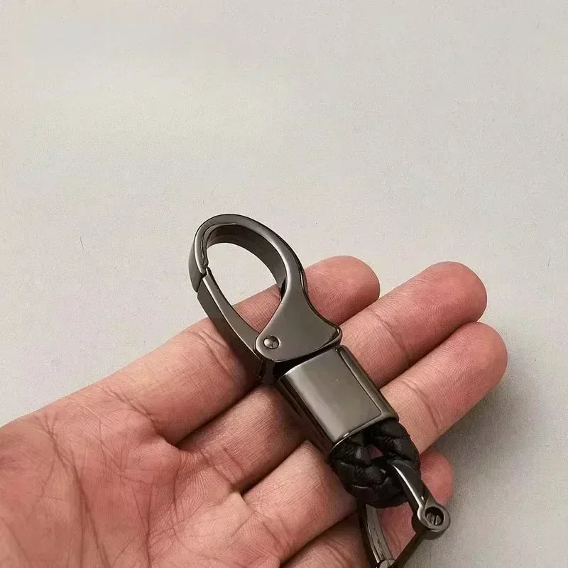 Custom Logo Name Fashionable Woven Rope Keychain Personalized Horseshoe Buckle Car Keyring Women Men Key Ring Chain Gift