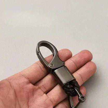 Custom Logo Name Fashionable Woven Rope Keychain Personalized Horseshoe Buckle Car Keyring Women Men Key Ring Chain Gift