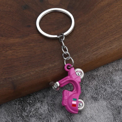 Electric Vehicle Creative Keychain Small Metal Moto Personalized Keyring Electric Motorcycle Car Key Chain Ring Gift