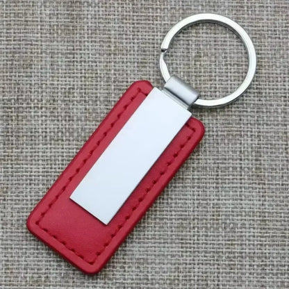 Hot Custom Name Logo Metal Stainless Steel for Car Moto Keychain Men and Women Keyring Leather Engraved Engraving Key Chain Gift