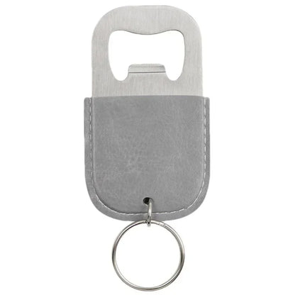 Individualization Metal Custom Logo Name Keychain Bottle Opener Leather Originality Keyring Car Key Chain Ring Laser Gift