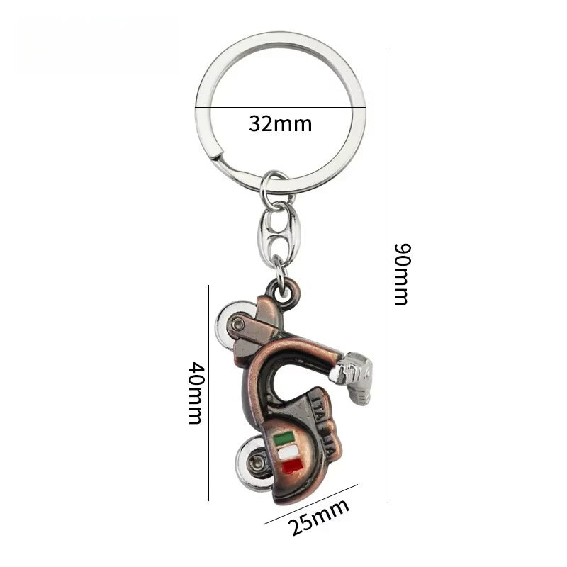 Motorcycle Hobby Keychain Metal Locomotive Moto 3D Simulation Keyring Punk Rock Key Ring Chain Originality Pendant Backpack Gift