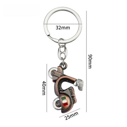 Motorcycle Hobby Keychain Metal Locomotive Moto 3D Simulation Keyring Punk Rock Key Ring Chain Originality Pendant Backpack Gift