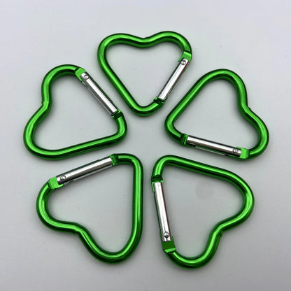 5PCS Wholesale Heart Shaped Metal Carabiner Keychain Carabiner Outdoor Key Ring Buckle Multi Travel Kit Hook Hanging Keyring