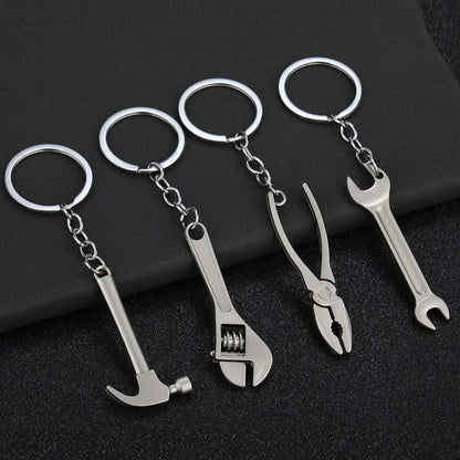 Pretend Play Set Mini Construction Multi Small Tools Metal Keychain Assorted Designs for Creative Play Gift DIY Toy Car Keyring