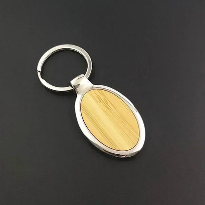 Bamboo Wood Keychain Creative Personality Men and Women Key Chains Ring Home Metal Autos Car Moto Keyring Pendant Gift