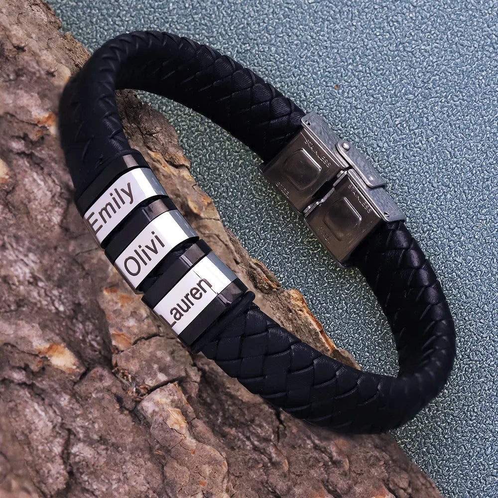 Winter Anti-Static Bracelet Custom Logo Leather Three Ring Static Eliminator Hand Chain Body Eliminates Static Electricity Gift
