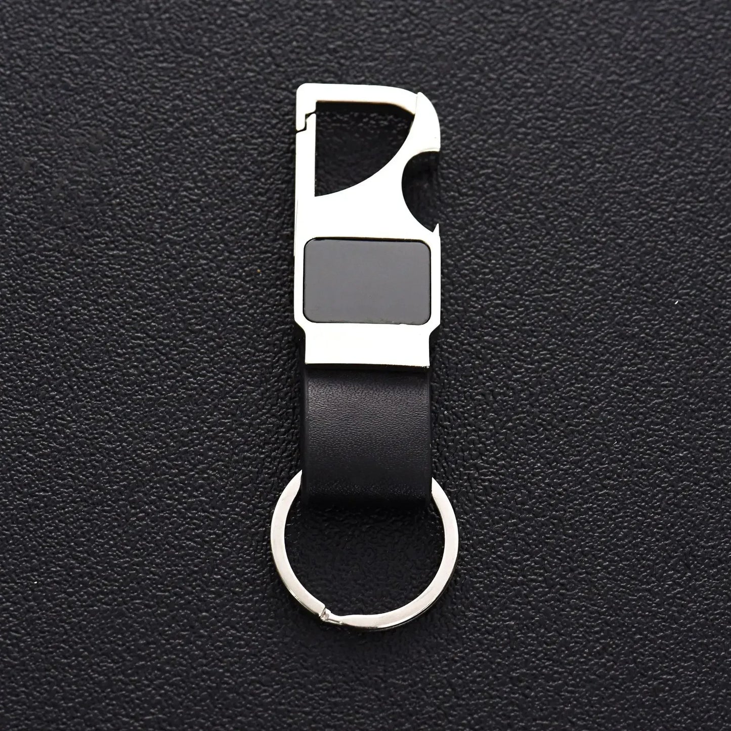 Custom Laser Logo Name Keychain Men Business Metal Genuine Leather Keyring luxury Creative Car Moto Key Chain Ring Gift