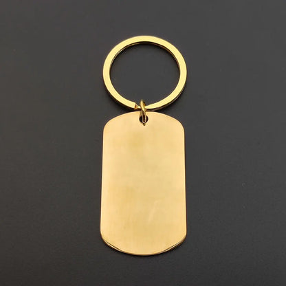 Customized LOGO Name Stainless Steel Keychain Laser Carving Pendant Keyring Motorcycle Car for Men and Women Key Ring Chain Gift