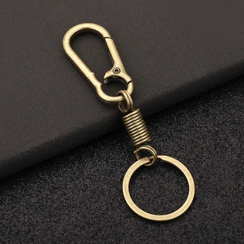 Creative Mechanical Spring Retro Style Metal Cute Keychain Pendant Key Ring Accessories Personalized Keyring Lover Small Gift