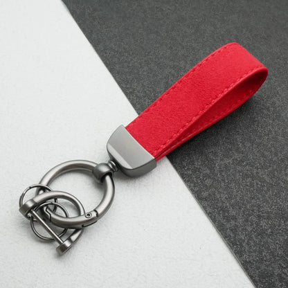 Personality Luxury Fur Leather Keychain Pendant Custom Laser Carving Logo Name Keyring Car Moto Metal Key Ring Chain Gift