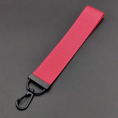 Custom Logo Text Name Creative Keychain for Men and Women Pure Fabric Key Chain Bag Pendant Streamer Personalize Keyring Gift