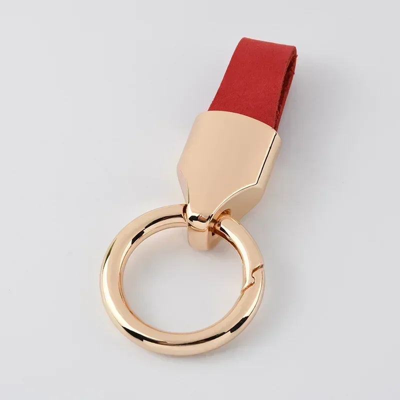 Retro Vintage Personalized Keyring Custom Logo Name Car Key Chain Laser Engrave Nubuck Leather Keychain for Men and Women Gift
