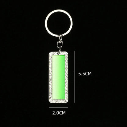 Creative Keychain Custom Logo Name Laser Engraving Metal Pendant Car Moto Key Chain Ring Characters Keyring Gift