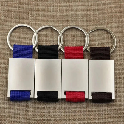 Metal Leather Custom Logo Keyring Spot Keychain Hardware Accessorie Buckle Car Key Pendant Fashionable Wholesale Gift