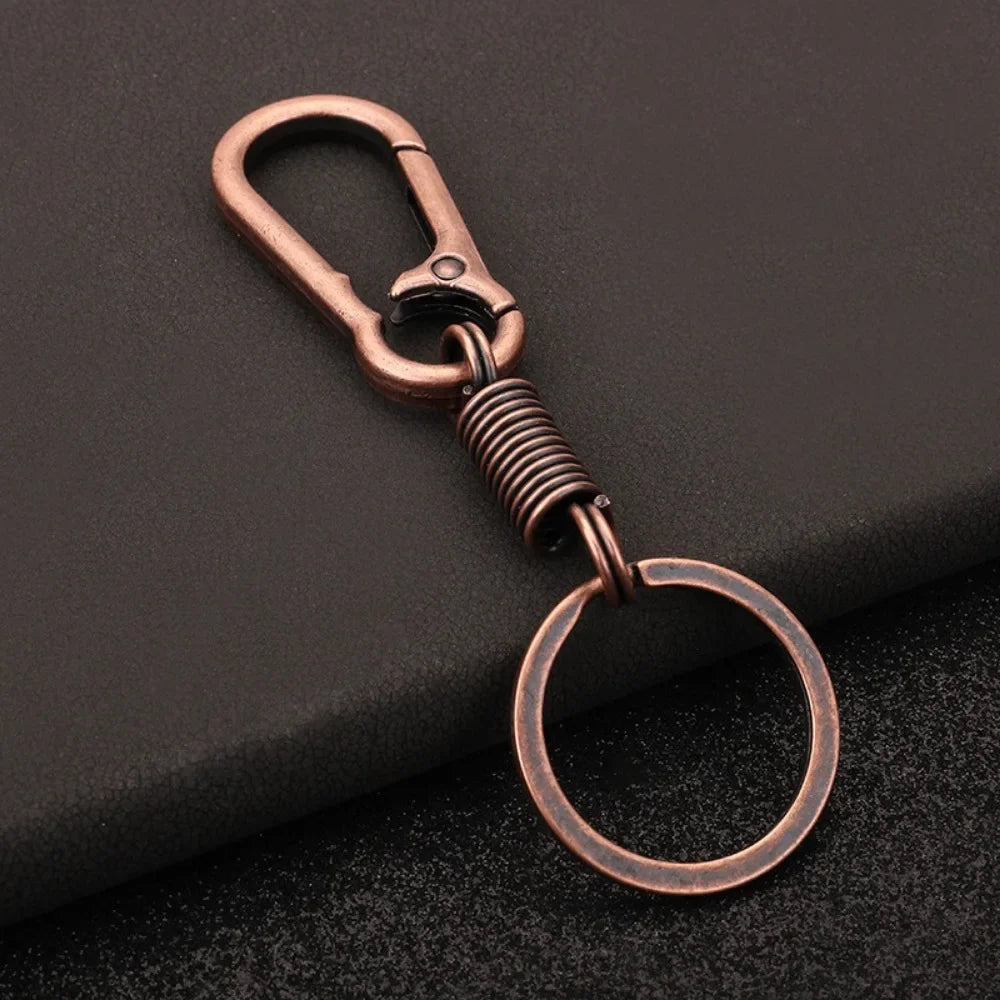 Creative Mechanical Spring Retro Style Metal Cute Keychain Pendant Key Ring Accessories Personalized Keyring Lover Small Gift