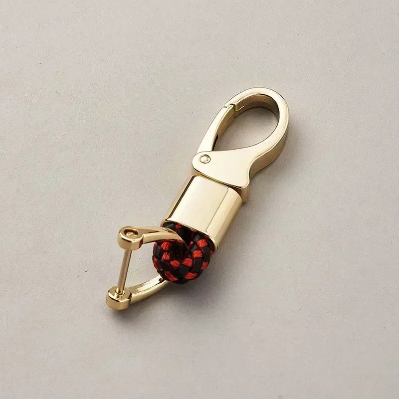 Custom Logo Name Fashionable Woven Rope Keychain Personalized Horseshoe Buckle Car Keyring Women Men Key Ring Chain Gift