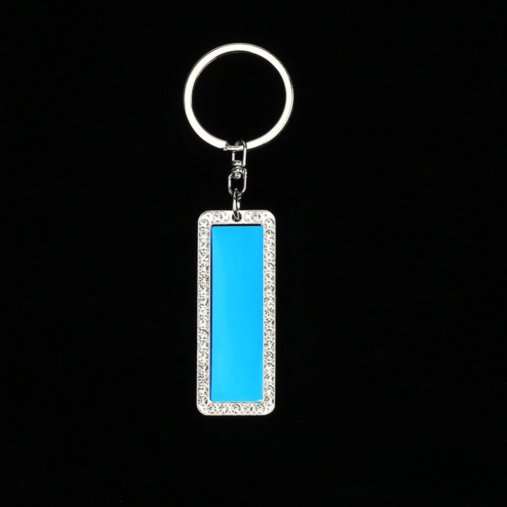 Creative Keychain Custom Logo Name Laser Engraving Metal Pendant Car Moto Key Chain Ring Characters Keyring Gift
