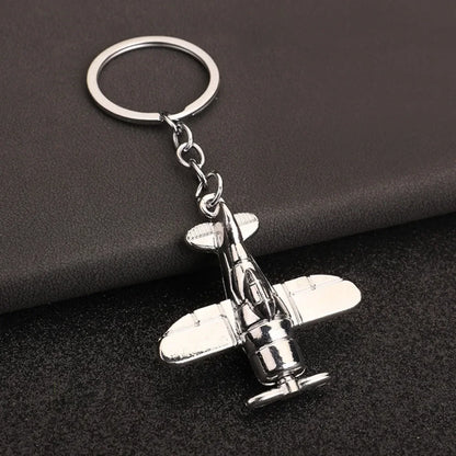 Creative Flight Enthusiast Mini Metal Cute Keychain Aircraft Pendant Key Ring Accessories Personalized Keyring Lover Small Gift