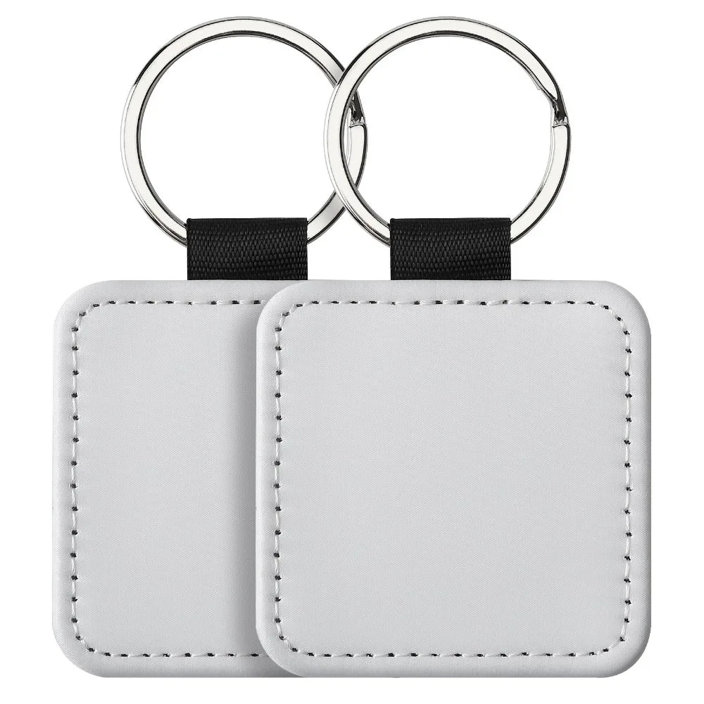 Custom Name Logo Metal White Style Neoprene  Keychain Pendant Moto Car Keyring Print Text Cartoon Key Ring Chain Gift