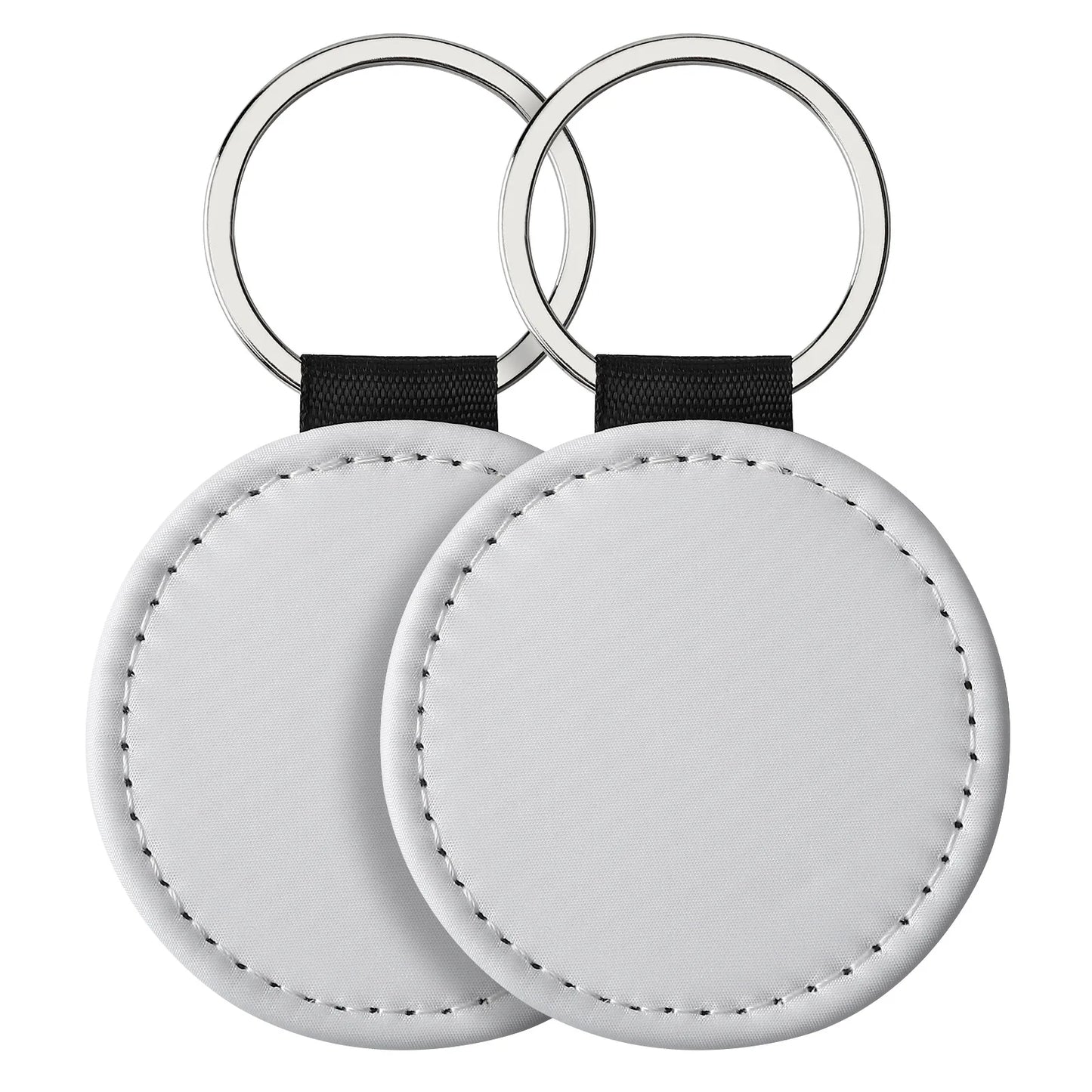 Custom Name Logo Metal White Style Neoprene  Keychain Pendant Moto Car Keyring Print Text Cartoon Key Ring Chain Gift