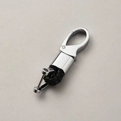 Custom Logo Name Fashionable Woven Rope Keychain Personalized Horseshoe Buckle Car Keyring Women Men Key Ring Chain Gift