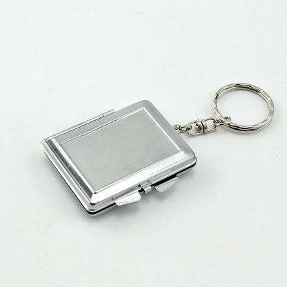 Custom  LOGO Name Metal Stainless Steel Mirror Keychain Love Core Heart Keyring for Woman Pendant Key Ring Chain Gift