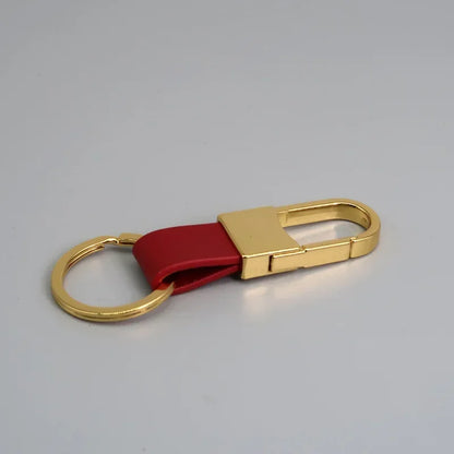 Custom Logo Name Simplicity Matte Finish Metal Leather Keychain with Laser Engraved Keyring Key Ring Chains  Creative for Gif