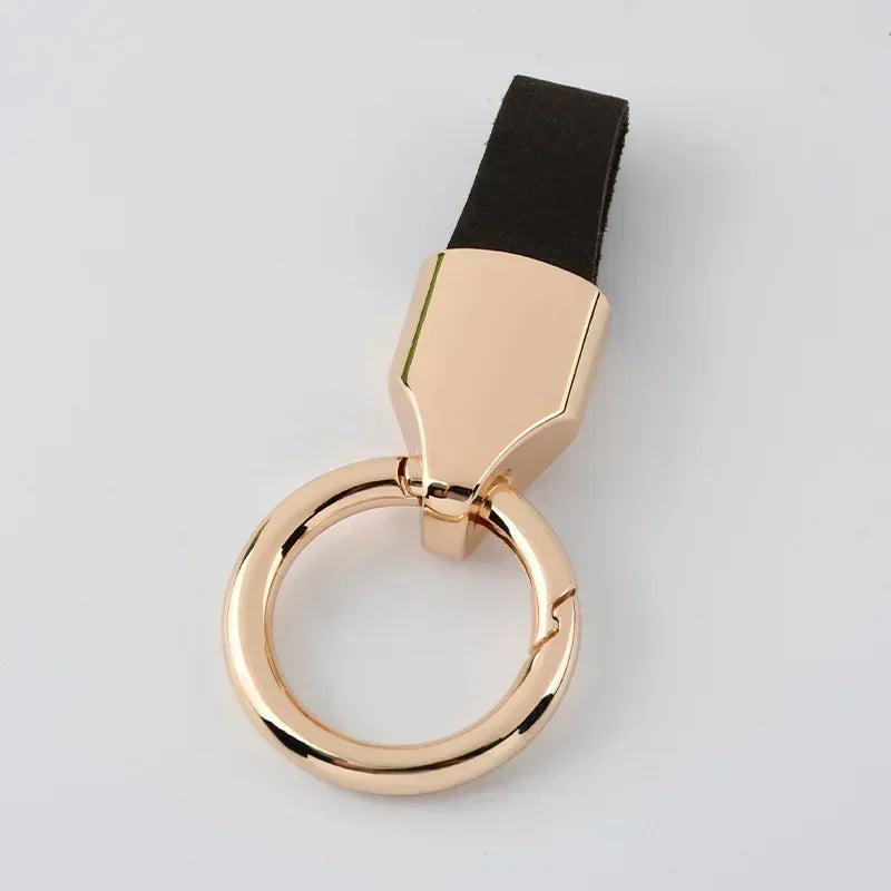 Retro Vintage Personalized Keyring Custom Logo Name Car Key Chain Laser Engrave Nubuck Leather Keychain for Men and Women Gift