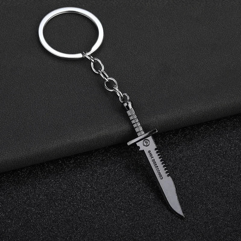 Ornaments Metal Keychain Military Enthusiasts Claw Knife Tactical Dagger Keyring Game Peripheral Pendant Key Chain Ring Gift