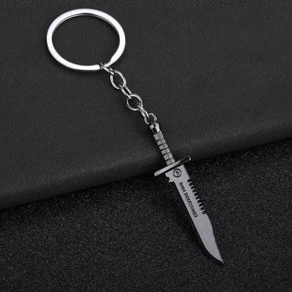 Ornaments Metal Keychain Military Enthusiasts Claw Knife Tactical Dagger Keyring Game Peripheral Pendant Key Chain Ring Gift