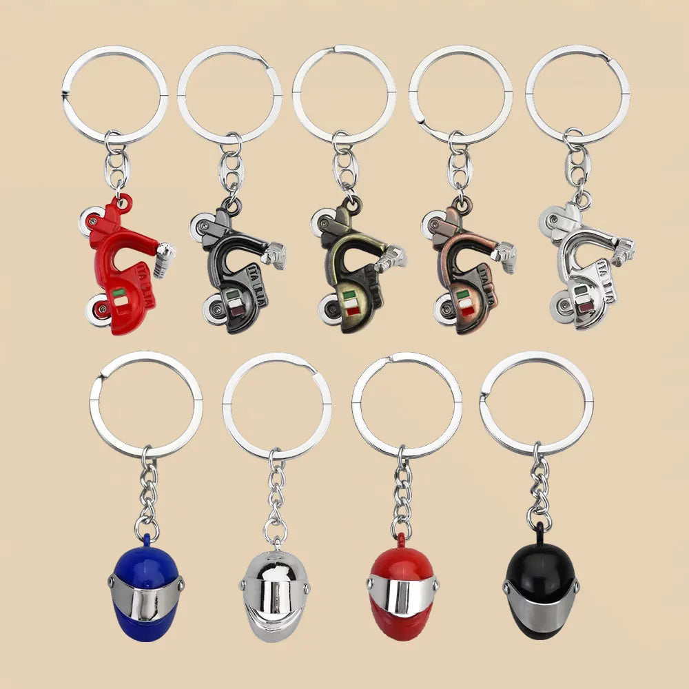 Motorcycle Hobby Keychain Metal Locomotive Moto 3D Simulation Keyring Punk Rock Key Ring Chain Originality Pendant Backpack Gift