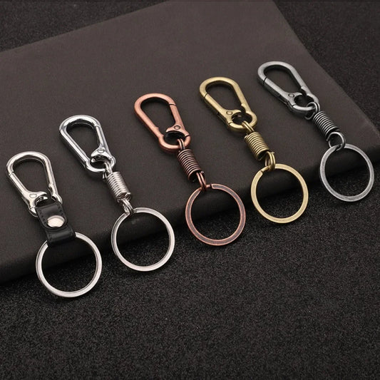 Creative Mechanical Spring Retro Style Metal Cute Keychain Pendant Key Ring Accessories Personalized Keyring Lover Small Gift