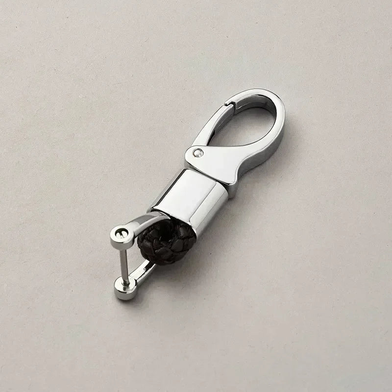 Custom Logo Name Fashionable Woven Rope Keychain Personalized Horseshoe Buckle Car Keyring Women Men Key Ring Chain Gift