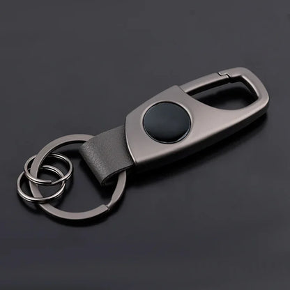 Personalized Luxury Key Chain Ring Retro Matte Finish Black Keychain Creative Waist Hanging Anti Lost Keyring Car Moto Gift