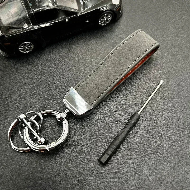 50PCS Custom Name Logo Leather Car Moto Keychain Personalized for Men and Women Keyring Creative Simple Key Chains Ring Gift