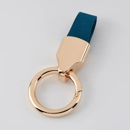 Retro Vintage Personalized Keyring Custom Logo Name Car Key Chain Laser Engrave Nubuck Leather Keychain for Men and Women Gift