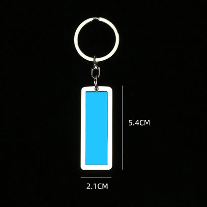 Creative Keychain Custom Logo Name Laser Engraving Metal Pendant Car Moto Key Chain Ring Characters Keyring Gift