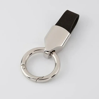 Retro Vintage Personalized Keyring Custom Logo Name Car Key Chain Laser Engrave Nubuck Leather Keychain for Men and Women Gift