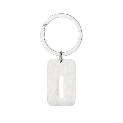 New Creative Hollowed Out 26 Letter Keychain Brushed Military Brand Pendants  Key Ring Buckle Chains Car Motorcyler Keyring Gift
