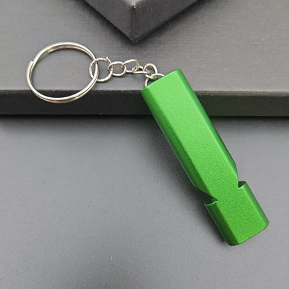 Portable EDC Whistle Emergency Survival Keychain Dual Frequency Survival Keyring Outdoor Camping Hiking Key Chain Ring Gift