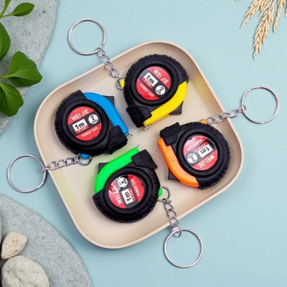 1-meter Measuring Creative Mini Tape Keychain Retractable Measuring Tape Key Chain Ring Car Moto Keyring Steel Tape Measure Gift