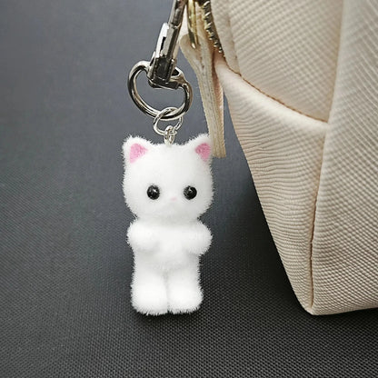 Originality Simulation Animal Hobby Cat Keychain Pendant Backpack Keyring Cartoon Cute Doll for Girl Key Ring Chain Gift