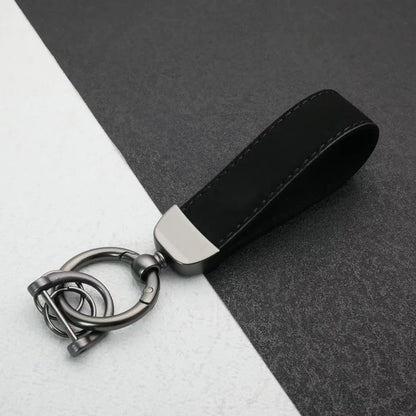 Personality Luxury Fur Leather Keychain Pendant Custom Laser Carving Logo Name Keyring Car Moto Metal Key Ring Chain Gift