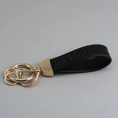Creative Trendy Pendant Leather Keychain Accessories Net-like Metal Keyring Custom Name Text Logo Car Moto Key Chain Ring Gift