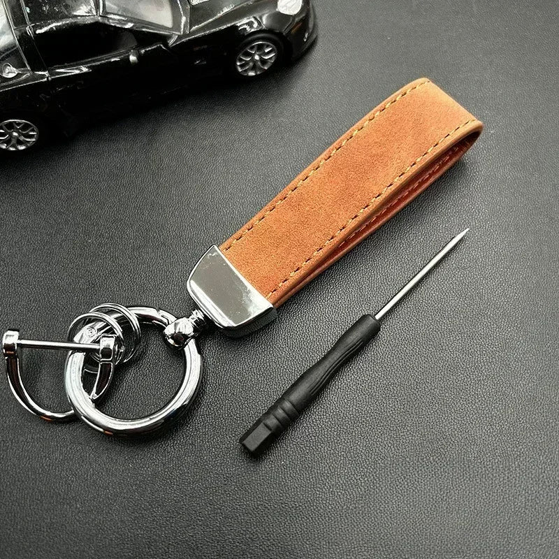 50PCS Custom Name Logo Leather Car Moto Keychain Personalized for Men and Women Keyring Creative Simple Key Chains Ring Gift