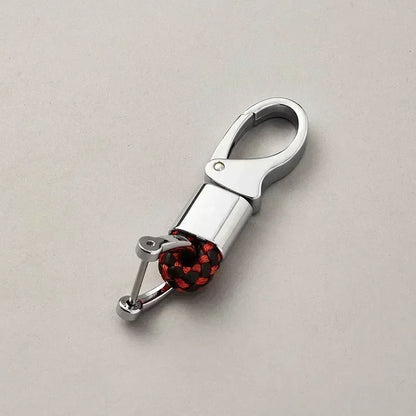 Custom Logo Name Fashionable Woven Rope Keychain Personalized Horseshoe Buckle Car Keyring Women Men Key Ring Chain Gift