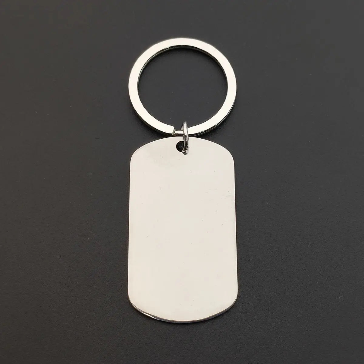 Customized LOGO Name Stainless Steel Keychain Laser Carving Pendant Keyring Motorcycle Car for Men and Women Key Ring Chain Gift