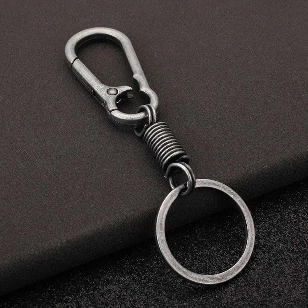 Creative Mechanical Spring Retro Style Metal Cute Keychain Pendant Key Ring Accessories Personalized Keyring Lover Small Gift